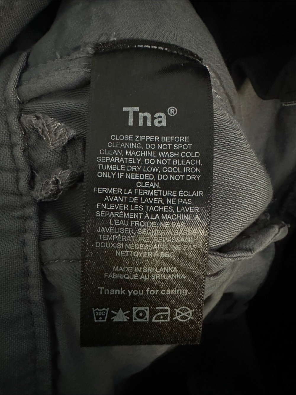 Size 4 TNA Aritzia Women’s Trooper Cargo Pants Charcoal Gray Utility Parachute - Picture 9 of 10
